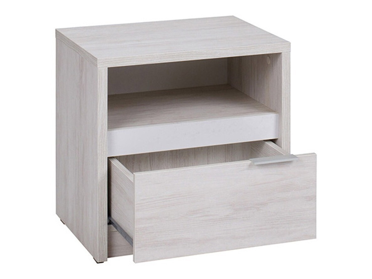 Mesilla de noche Fivelbo 108 (Roble del Monastery + Negro brillante)