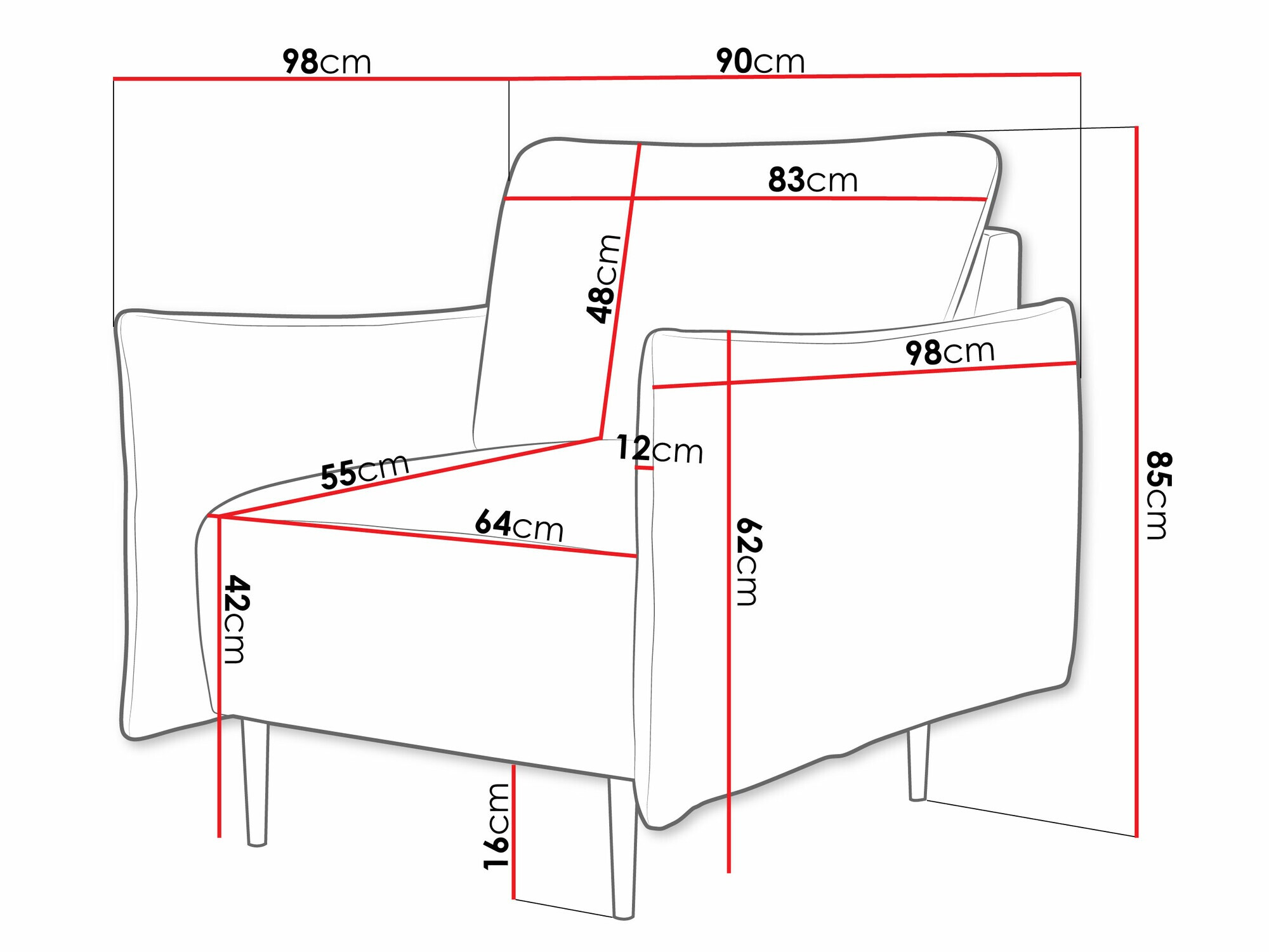 Sillón Columbus 225 (Velo 621)