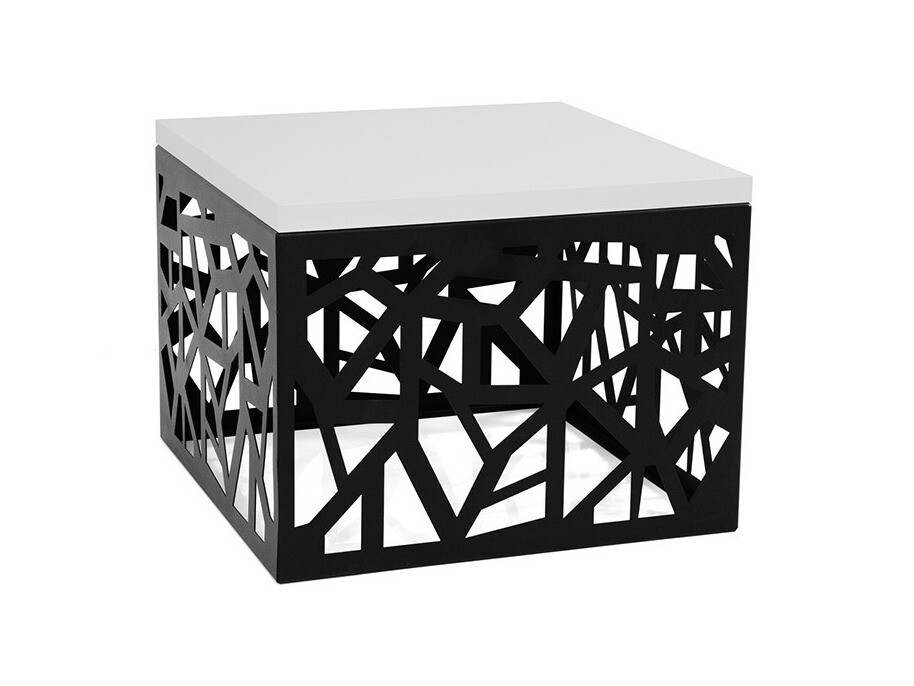 Mesa de centro Germantown 102 (Negro mate + Blanco brillante)