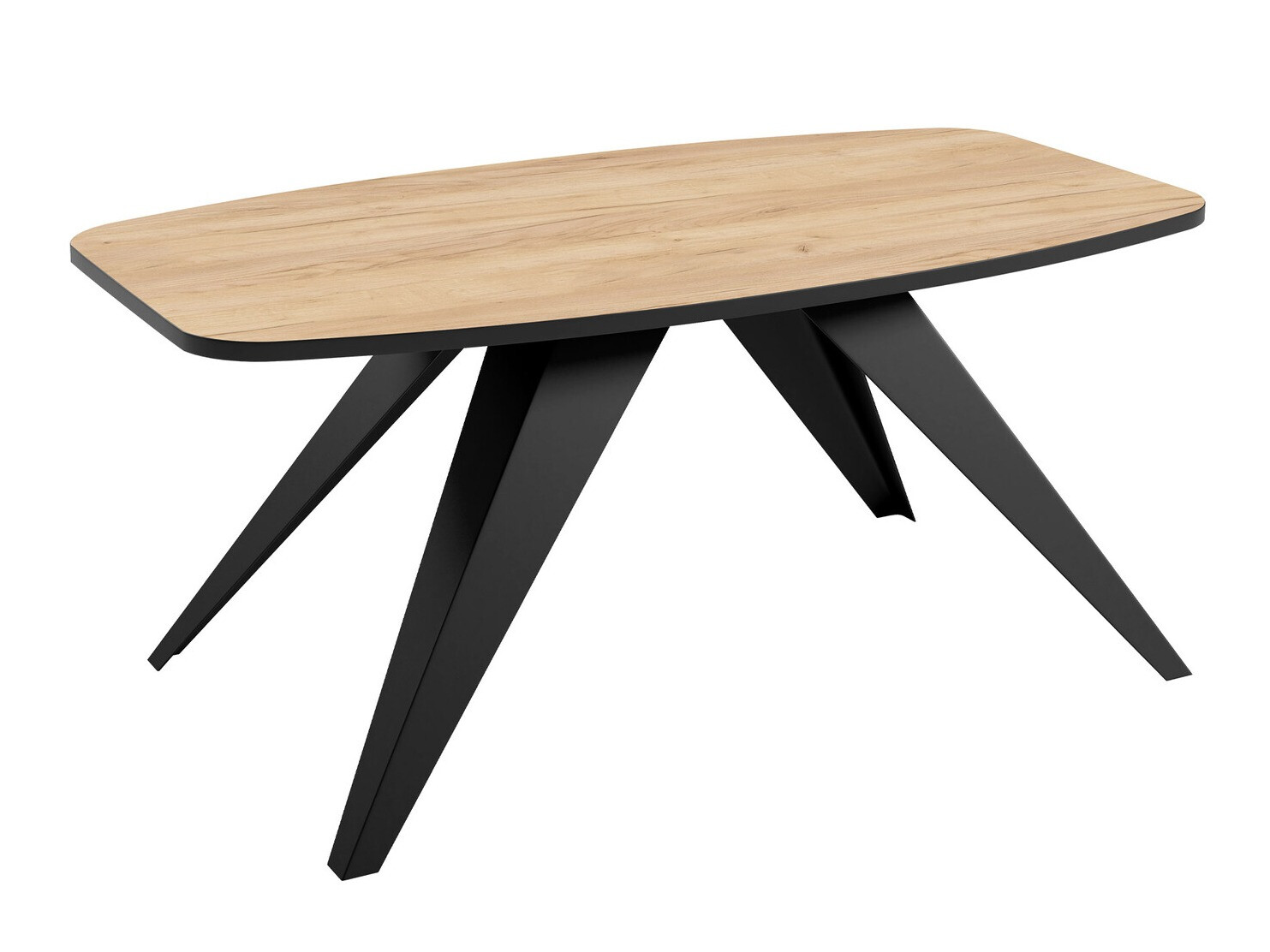 Mesa de centro Oswego 117 (Negro + Roble dorado artesanal)