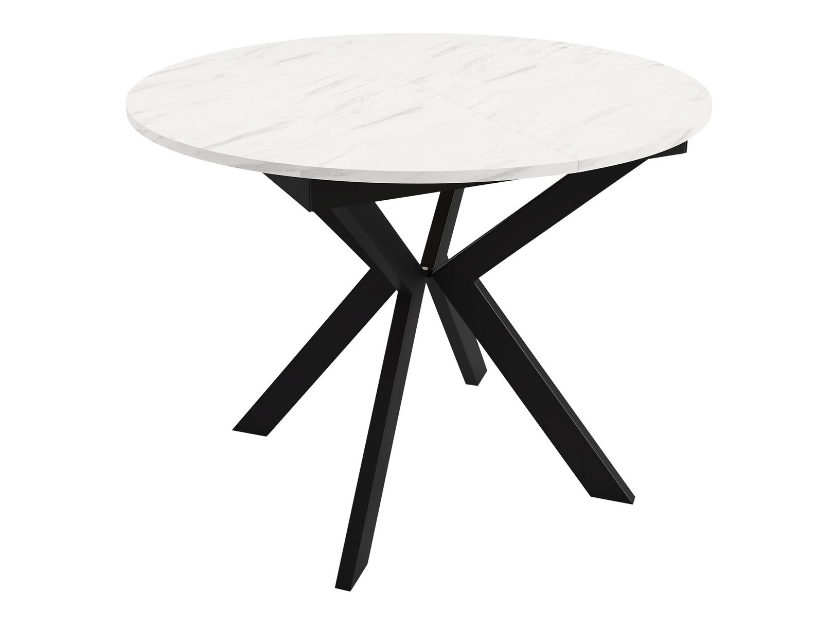 Mesa Oswego 112 (Negro + Mármol blanco)