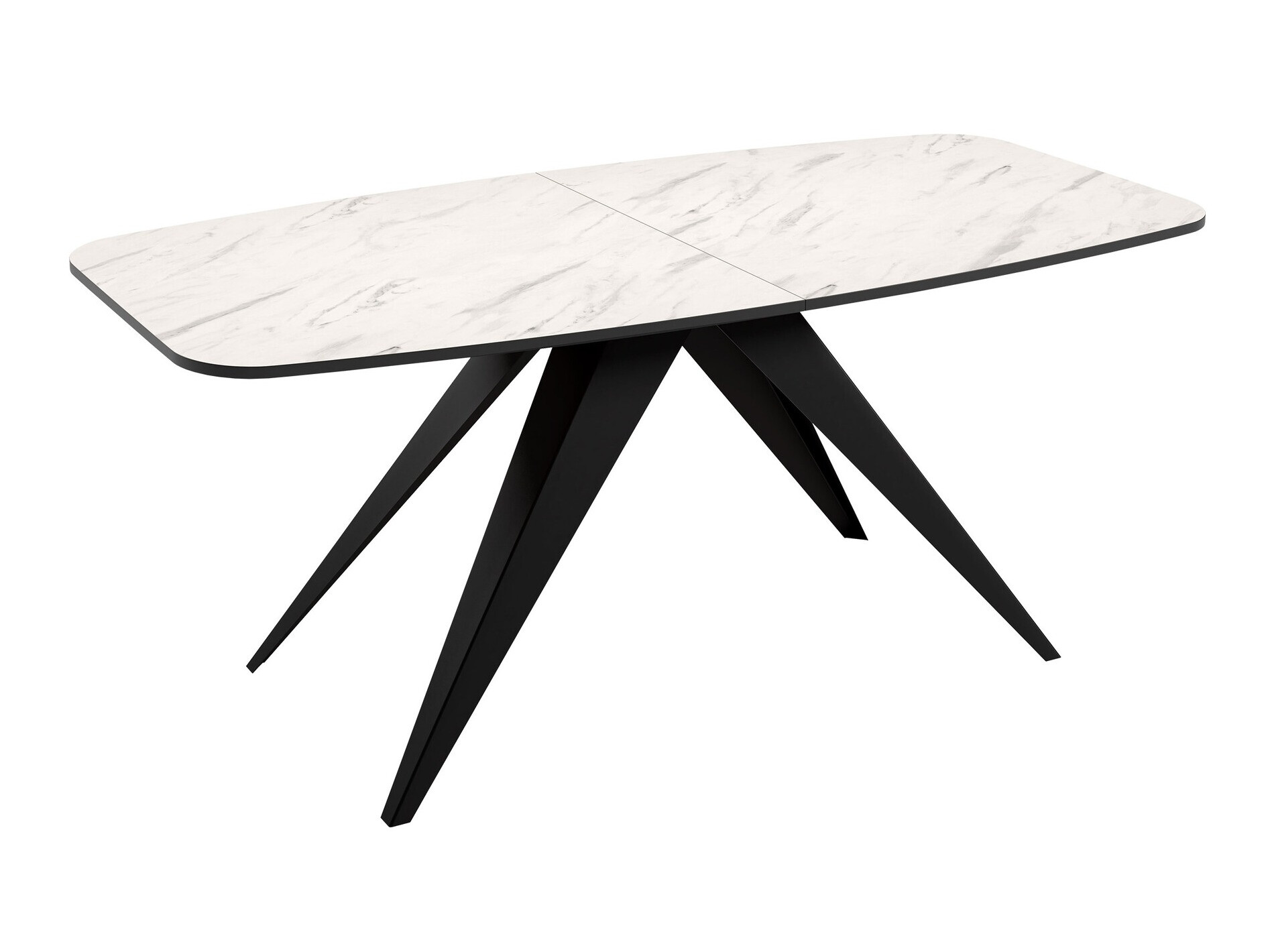 Mesa Oswego 115 (Negro + Mármol blanco)