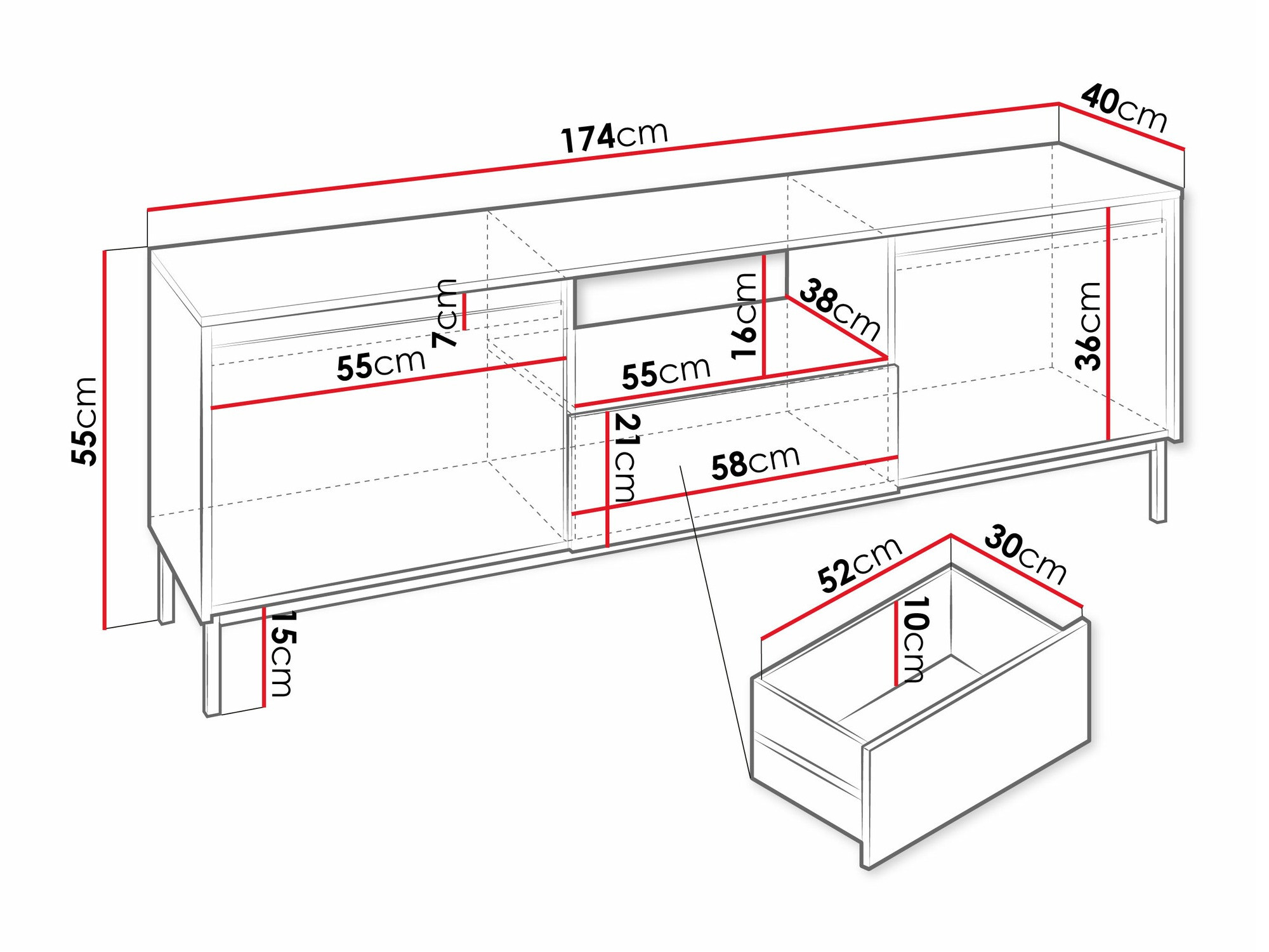 Mueble TV Comfivo Delruva 103 (Blanco)