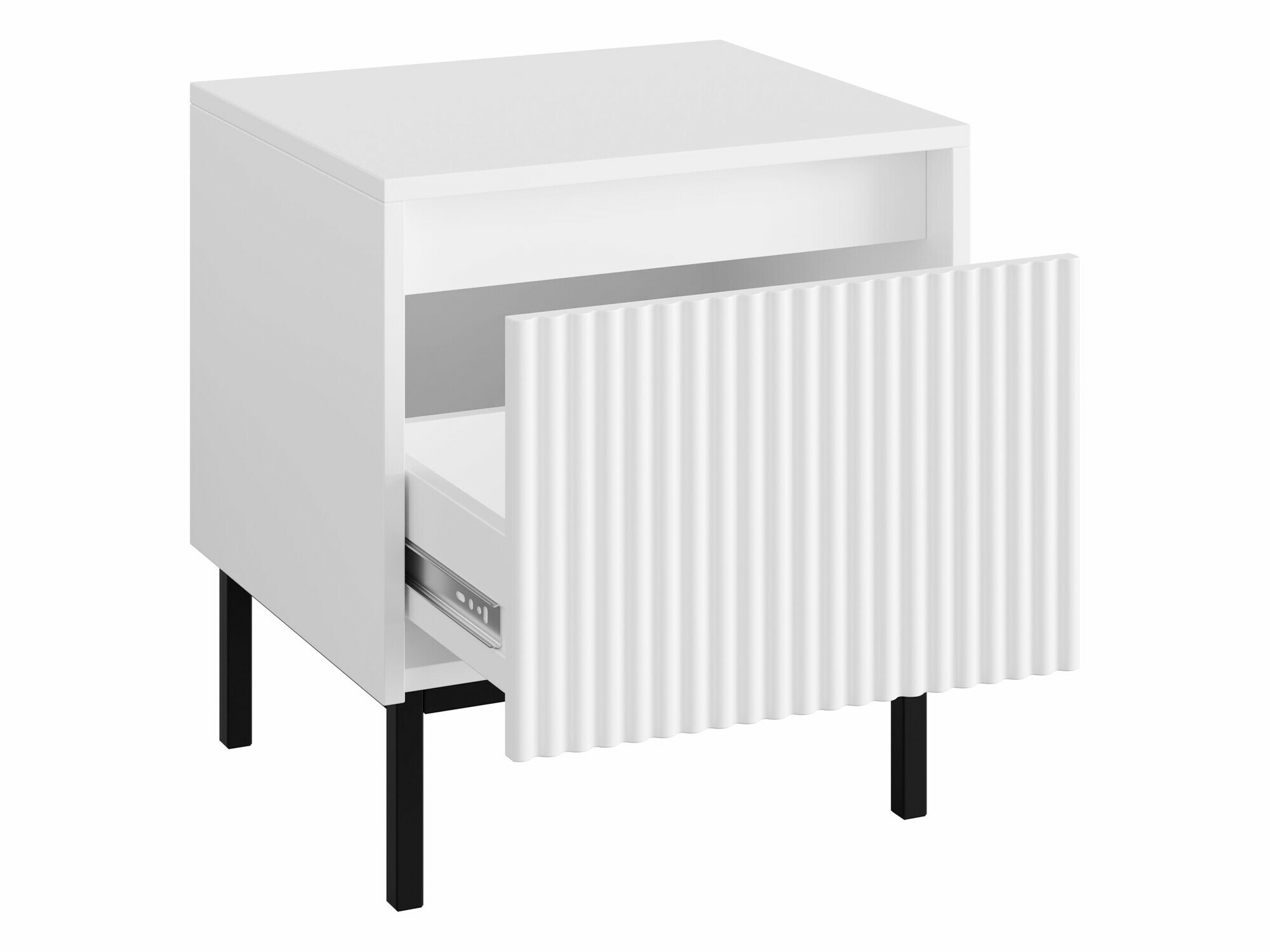 Mesilla de noche Comfivo Delruva 105 (Blanco)