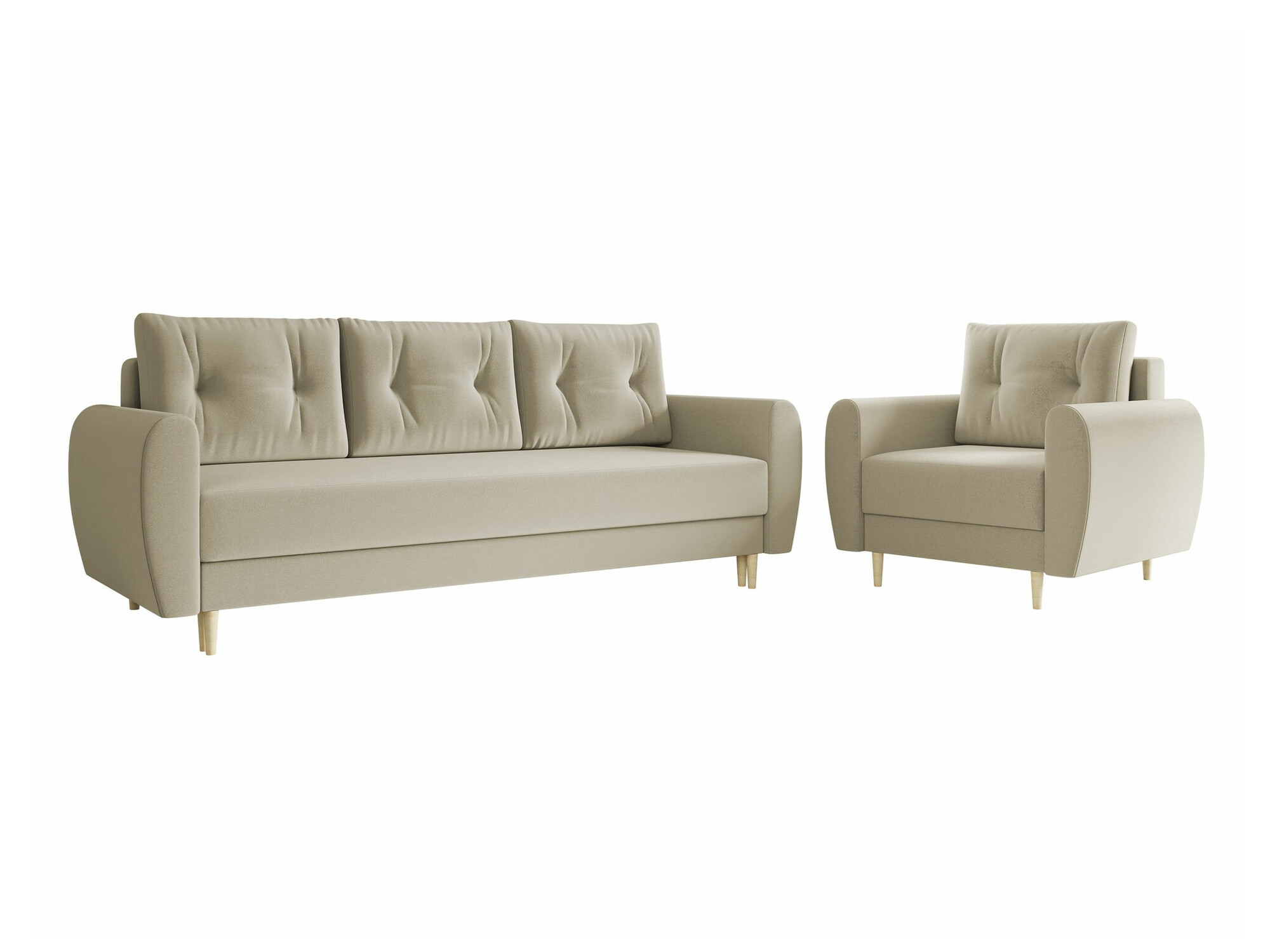 Conjunto de muebles tapizado Memphis 145 (Itaka 16)