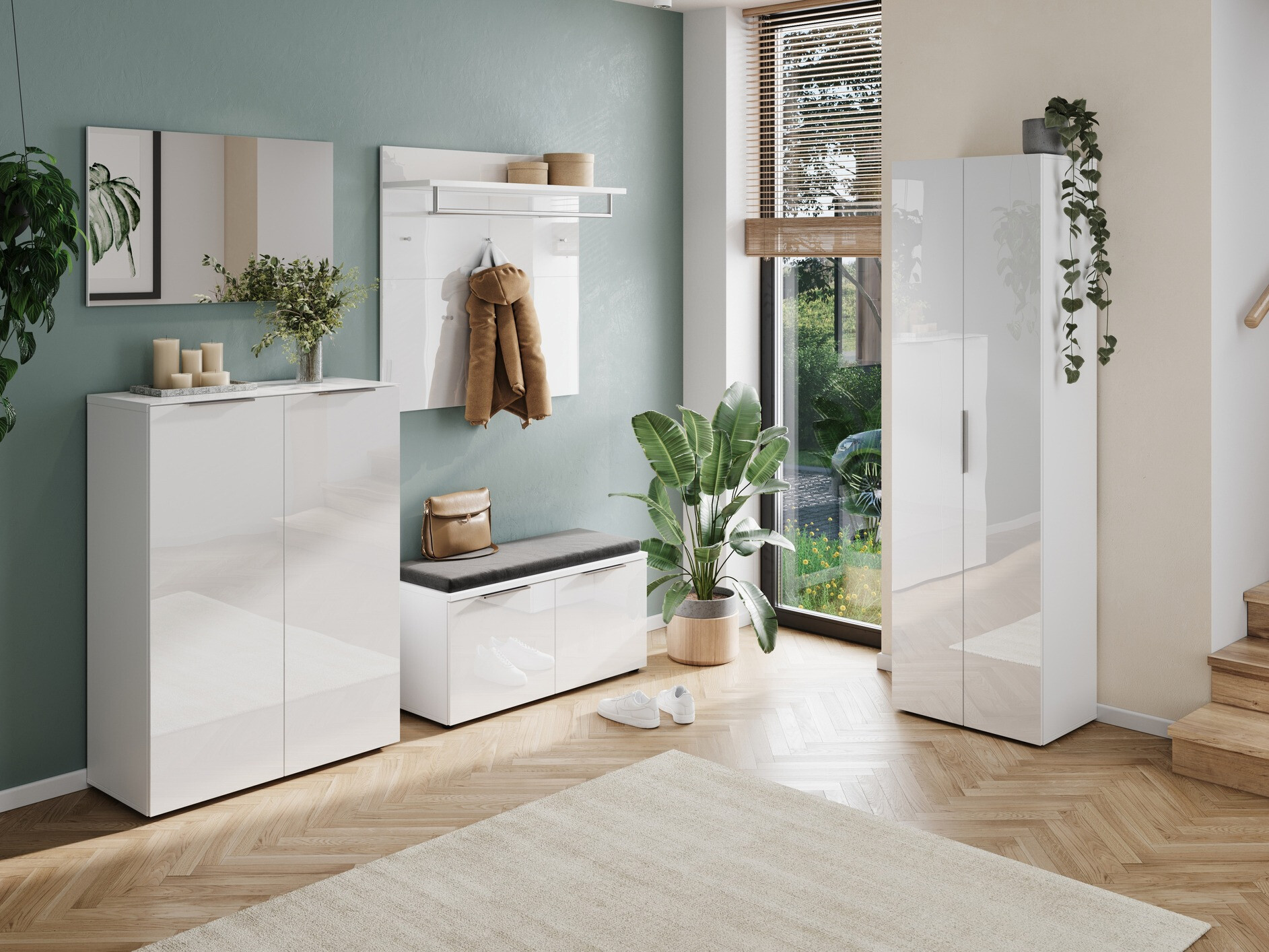 Estante para zapatos Fivsori 105 (Blanco)