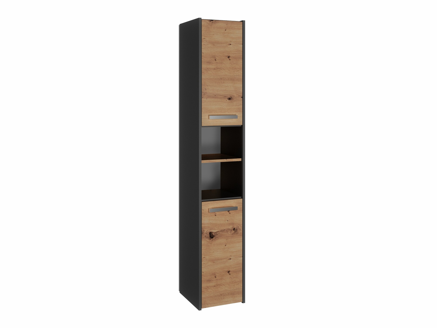 Armario de pie para baño Mandeville 248 (Antracita + Roble Artisan)