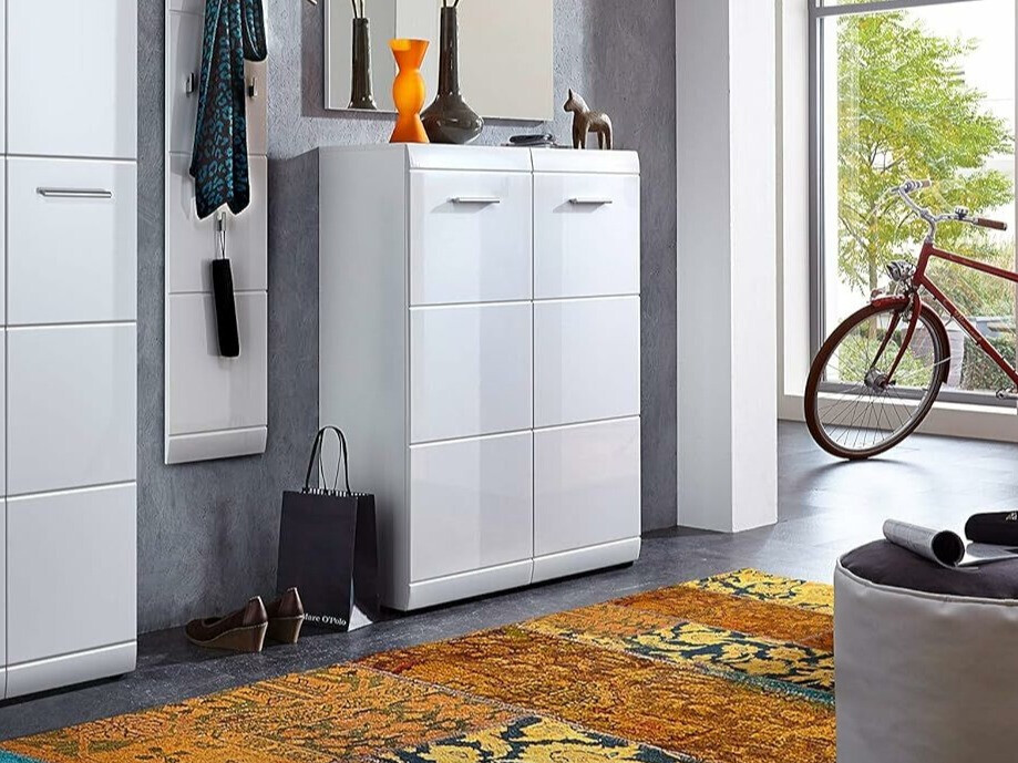 Estante para zapatos Livromu 102 (Blanco brillante)