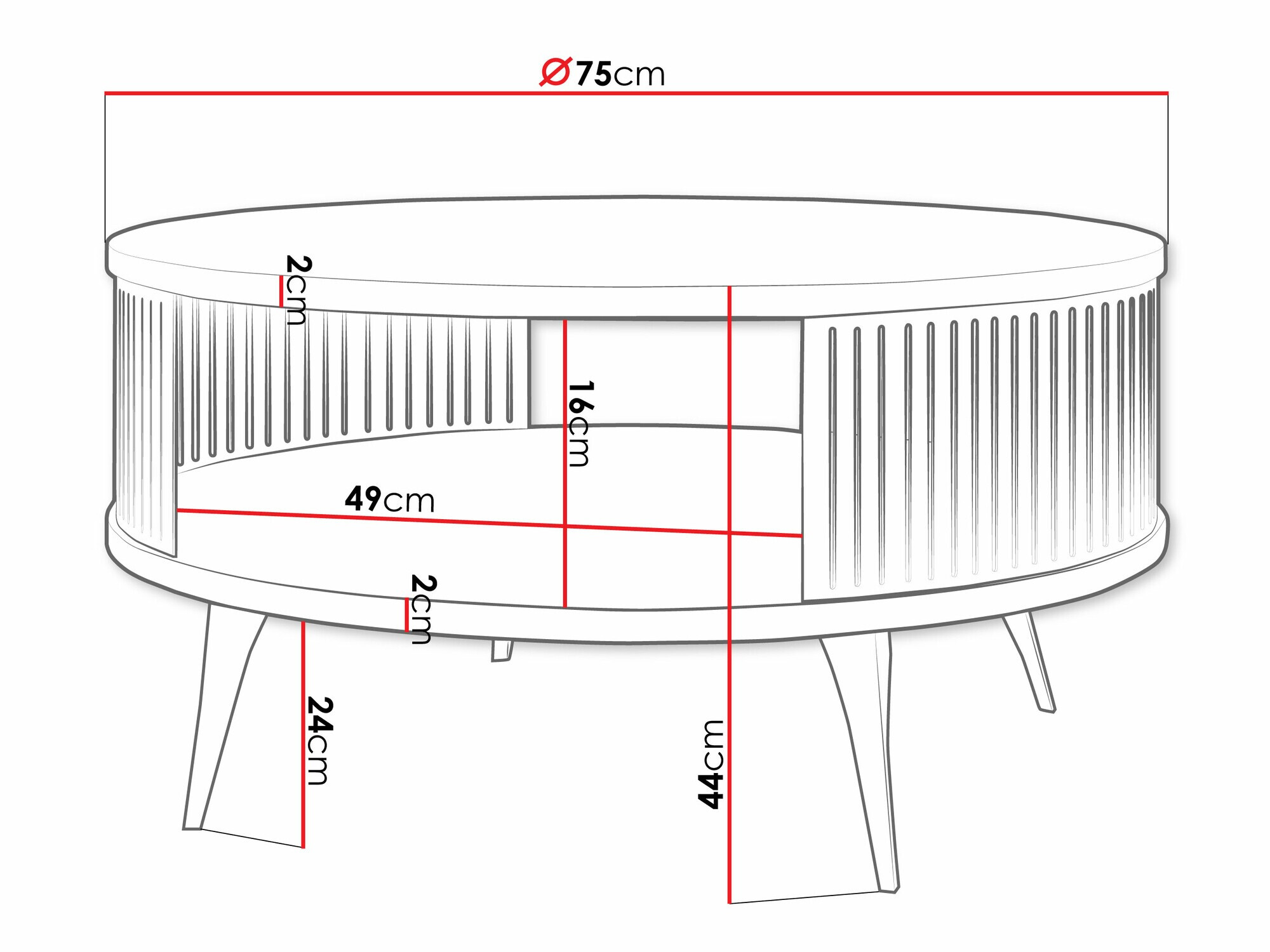 Mesa de centro Vitum I (Dorado + Mármol blanco)