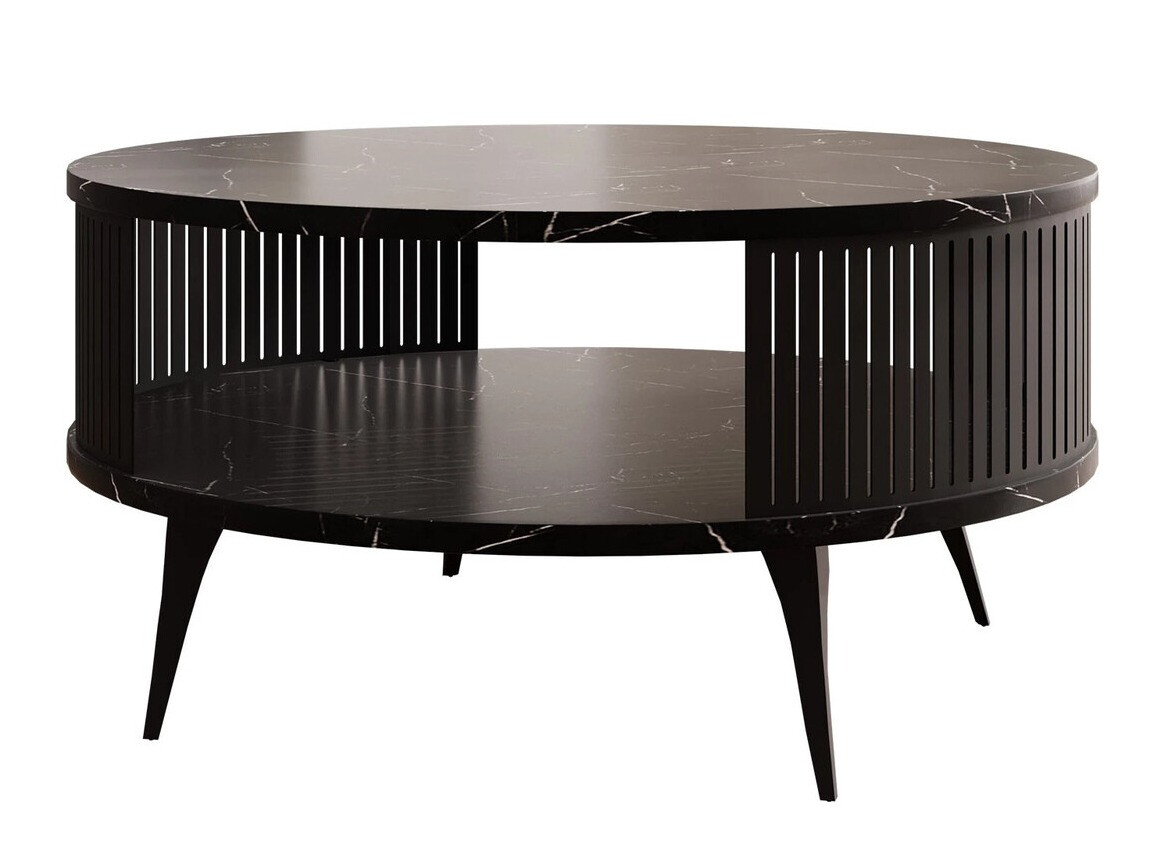 Mesa de centro Vitum (Negro + Mármol negro)