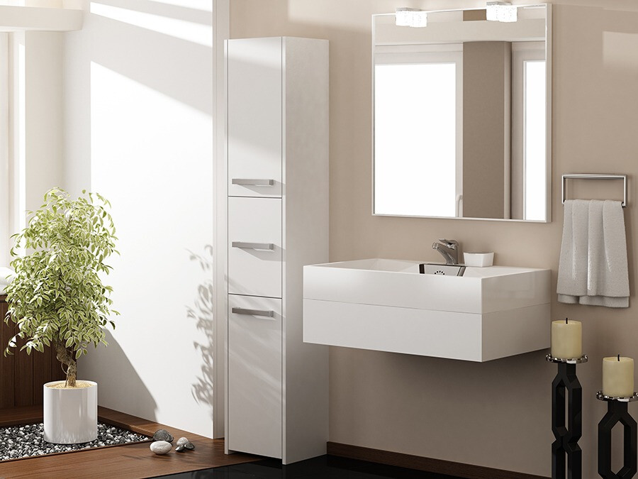 Armario de pie para baño Mandeville 251 (Blanco)