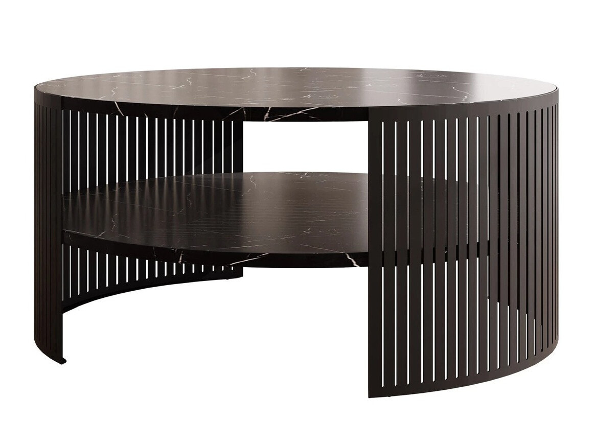 Mesa de centro Civer (Negro + Mármol negro)