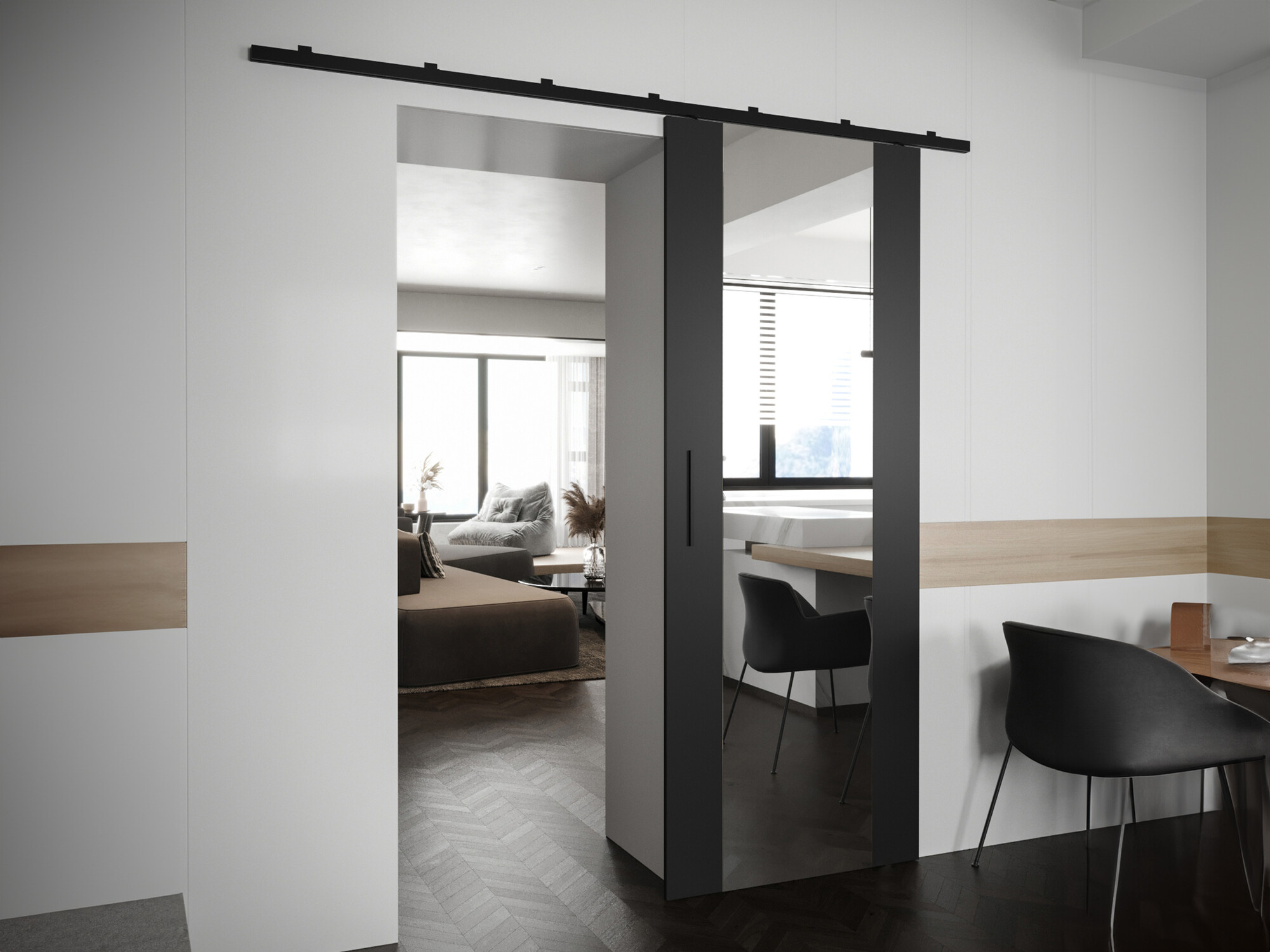 Puerta corredera Hartford 488 (Negro)