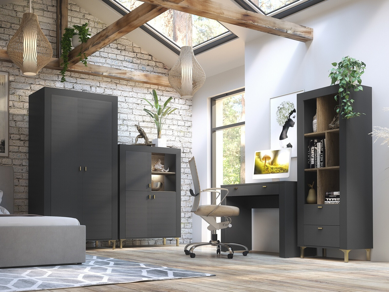 Estantería Mormavu 102 (Negro mate)