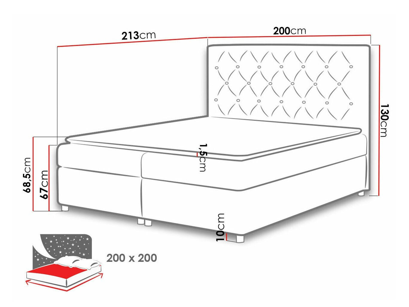 Cama continental Baltimore 112 (Primo 8804)