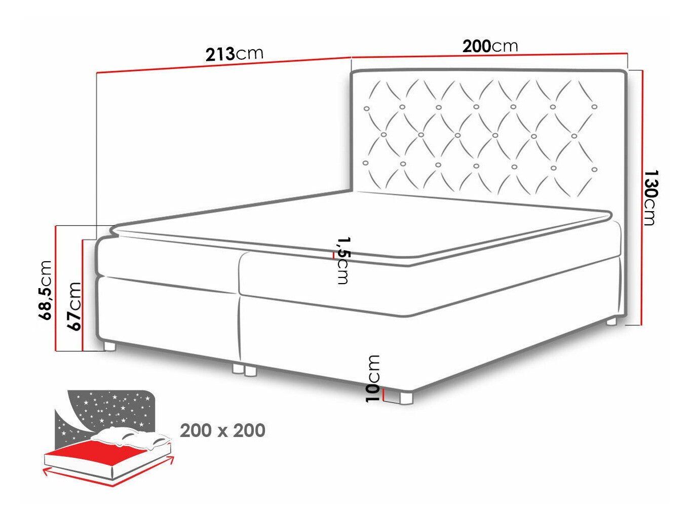 Cama continental Baltimore 112 (Primo 8809)