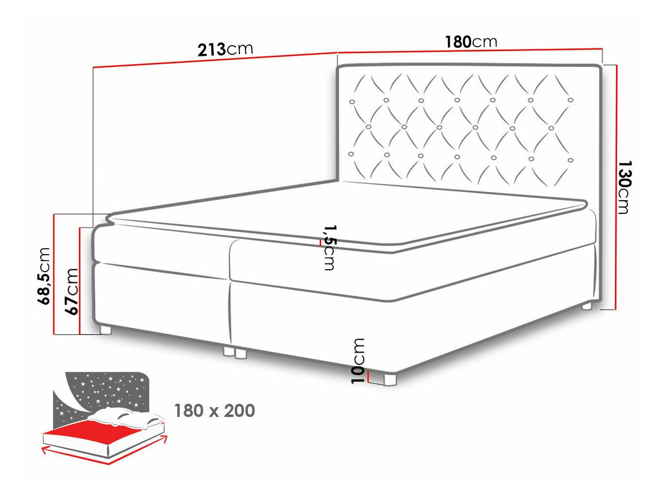 Cama continental Baltimore 112 (Primo 8813)
