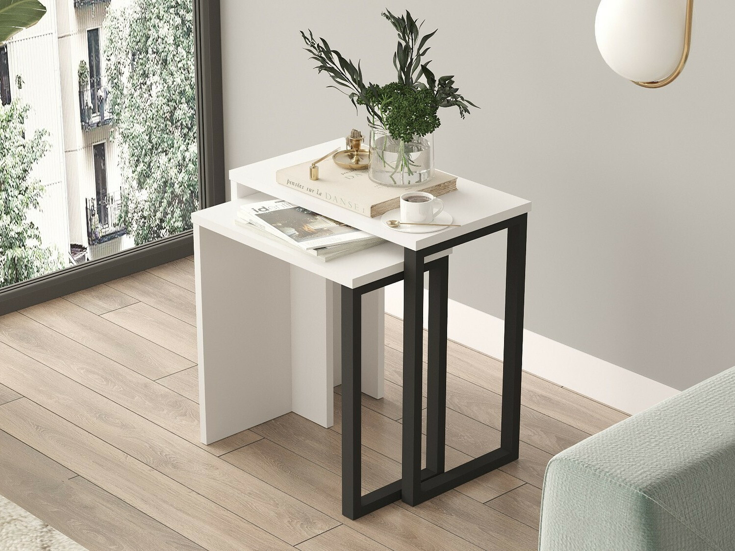 Conjunto de mesas Fertore 106 (Blanco)