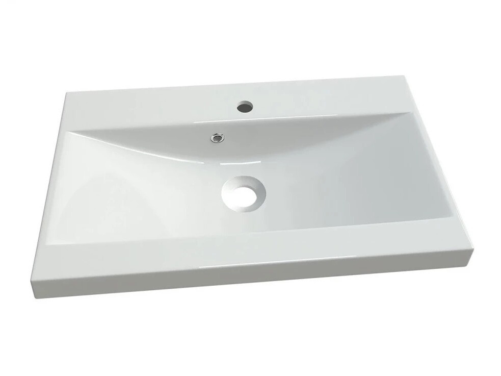 Conjunto de mueble de baño Scientia III (Blanco brillante + Blanco)