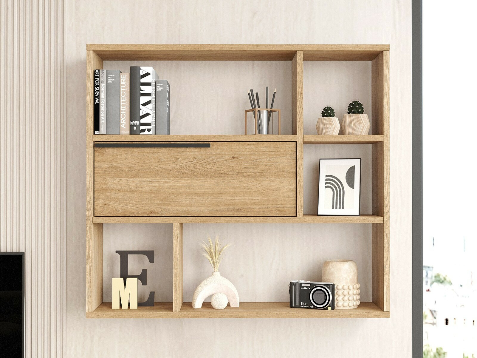 Estantería de pared Fertore 104 (Nogal)