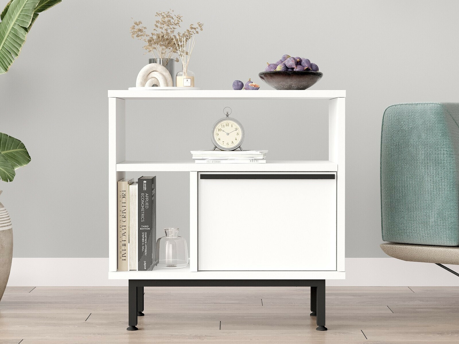 Mesa auxiliar Fertore 105 (Blanco)