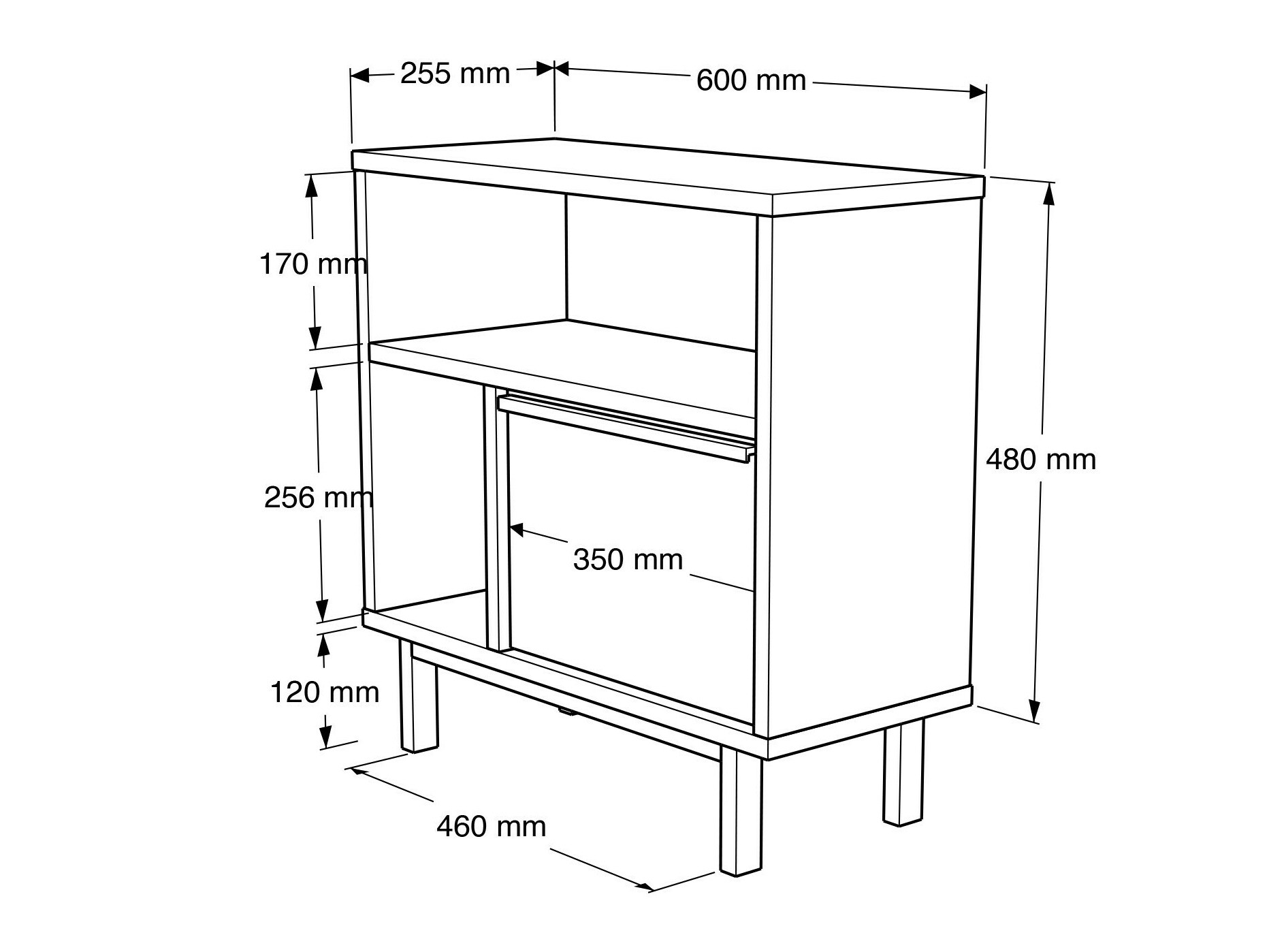 Mesa auxiliar Fertore 105 (Blanco)