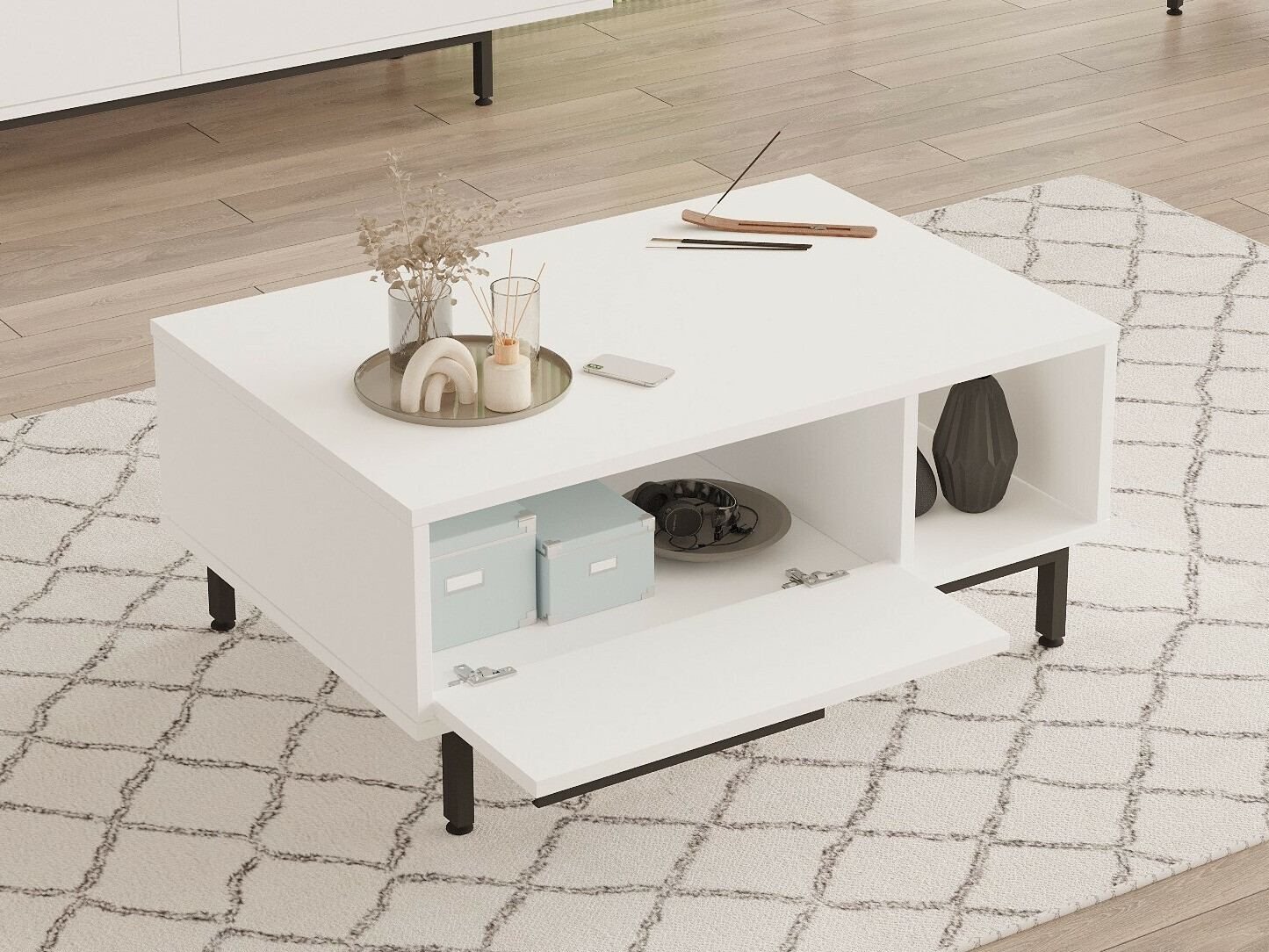 Mesa de centro Fertore 102 (Blanco)