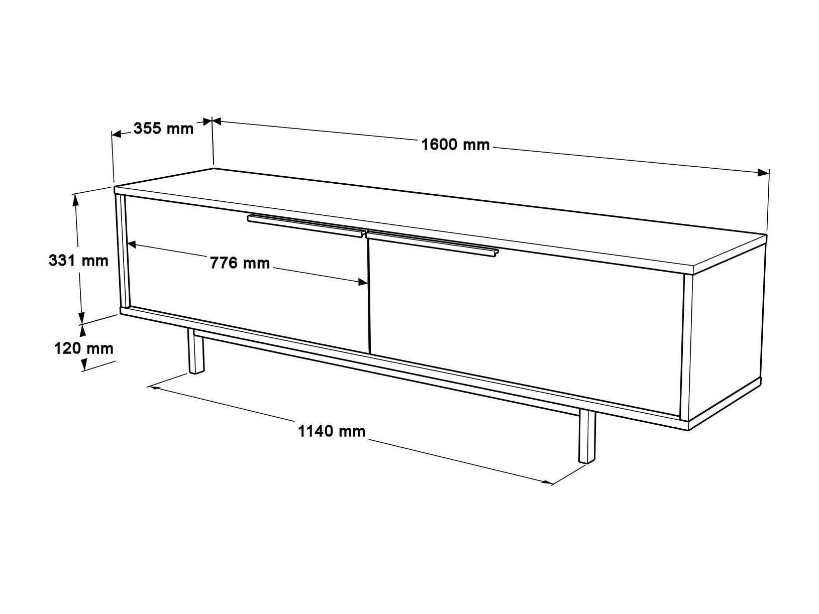 Mueble TV Fertore 101 (Nogal)