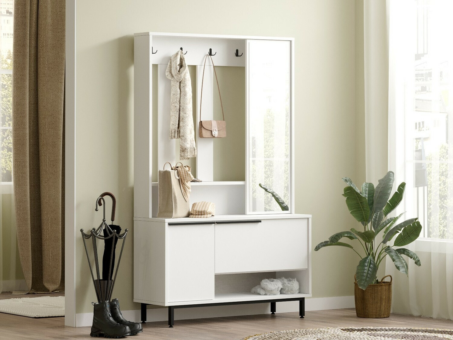 Conjunto para recibidor Fertore 110 (Blanco)