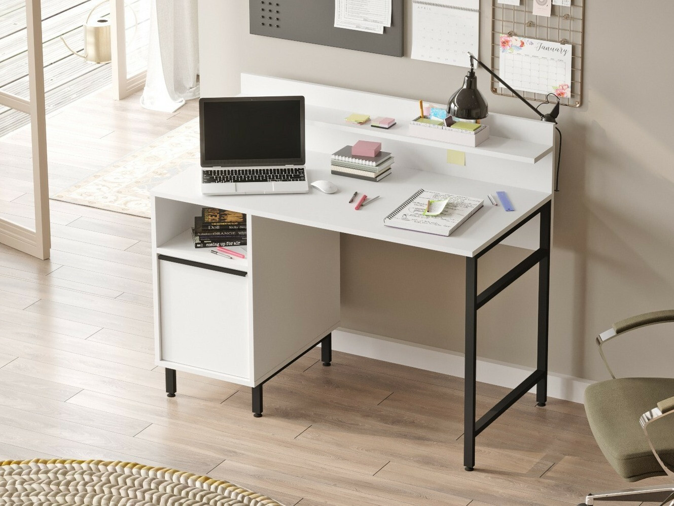 Mesa de oficina Fertore 115 (Blanco)