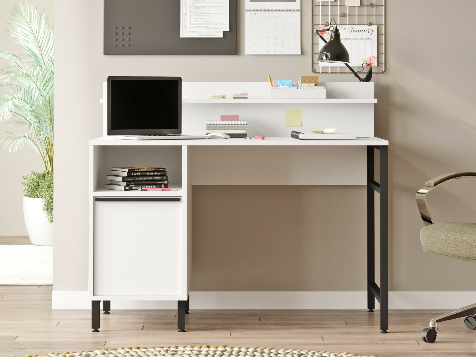 Mesa de oficina Fertore 115 (Blanco)