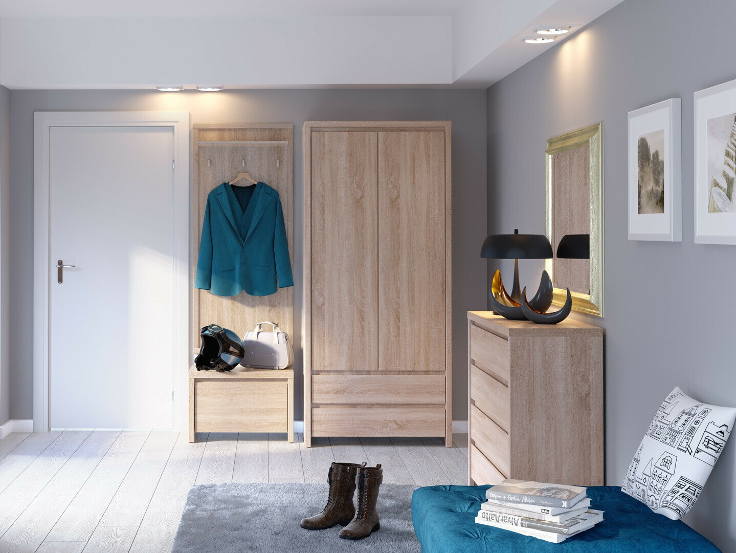 Perchero Nolroma 119 (Roble Sonoma)