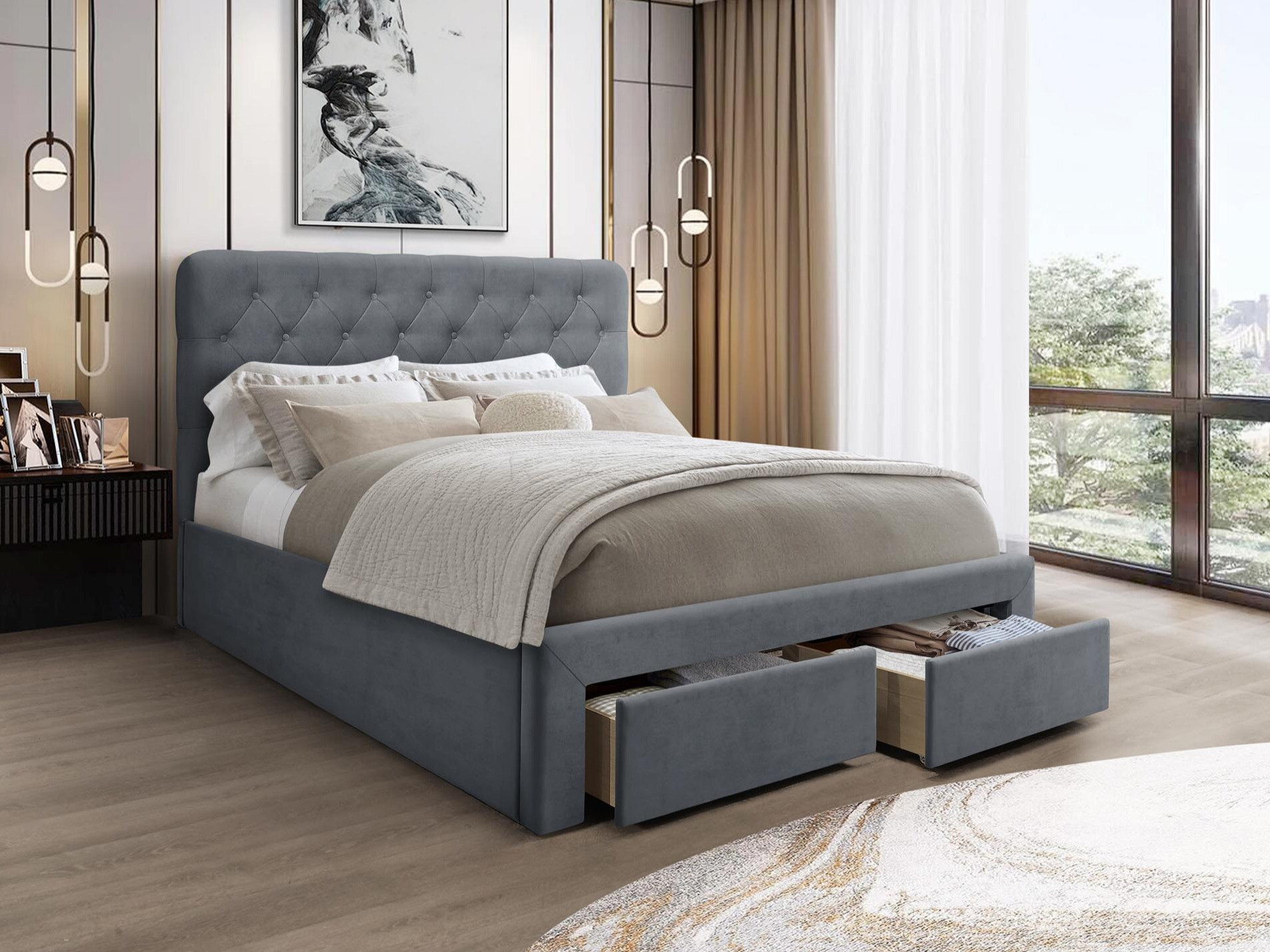 Cama Houston 1708 (Gris)