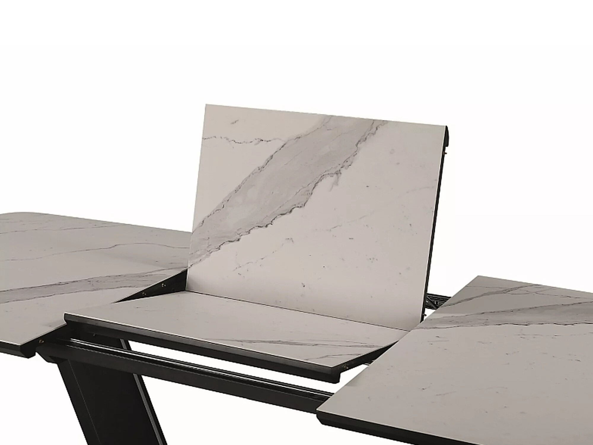 Mesa Detroit 116 (Mármol blanco + Negro)