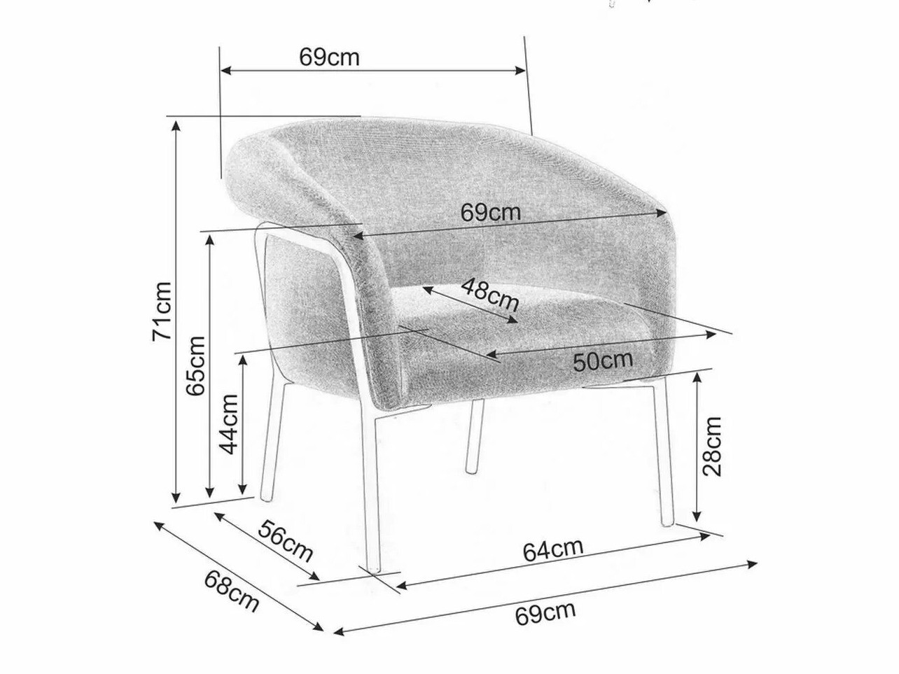 Sillón Detroit 102 (Gris)
