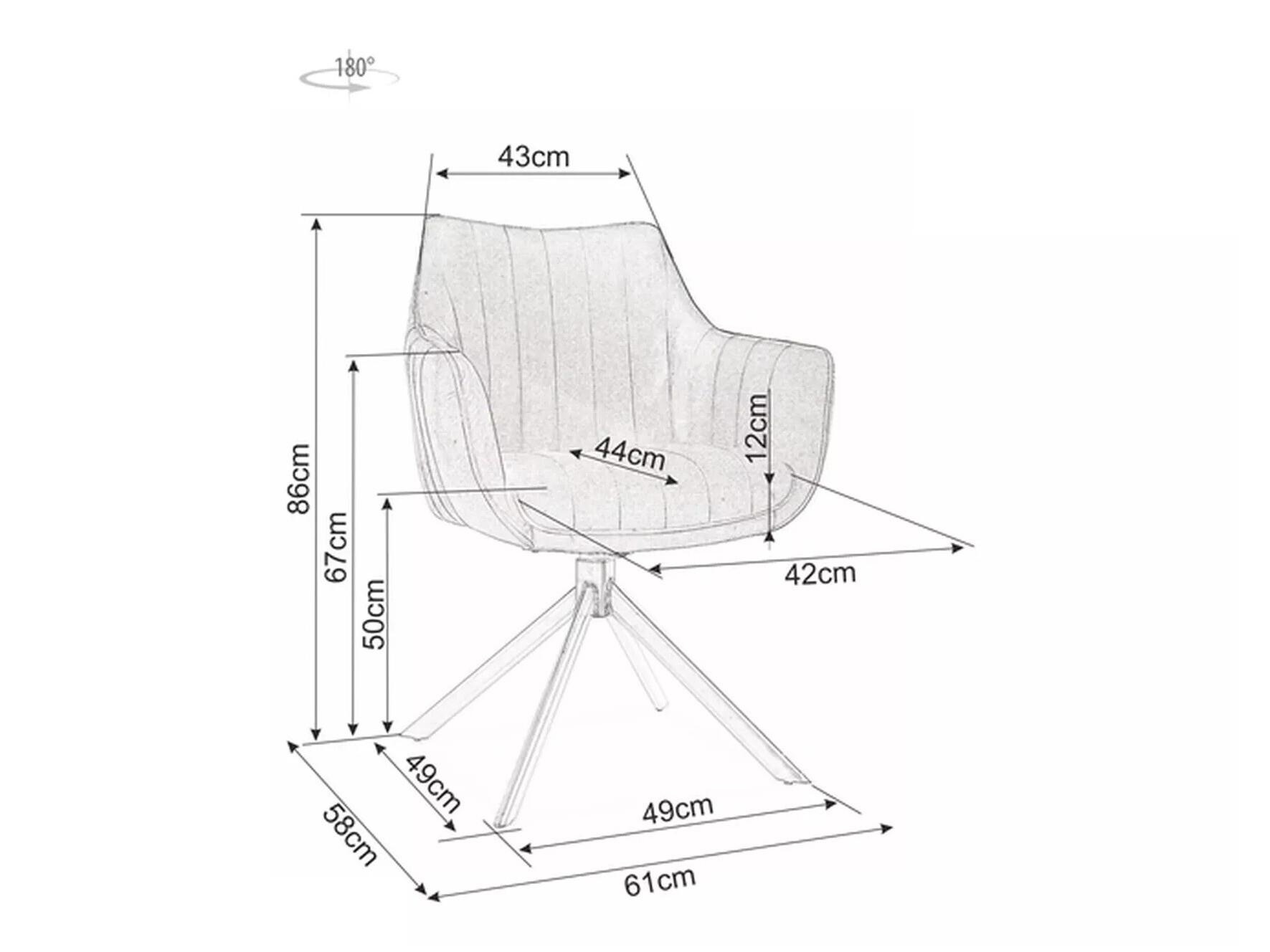 Silla Detroit 134 (Naranja)