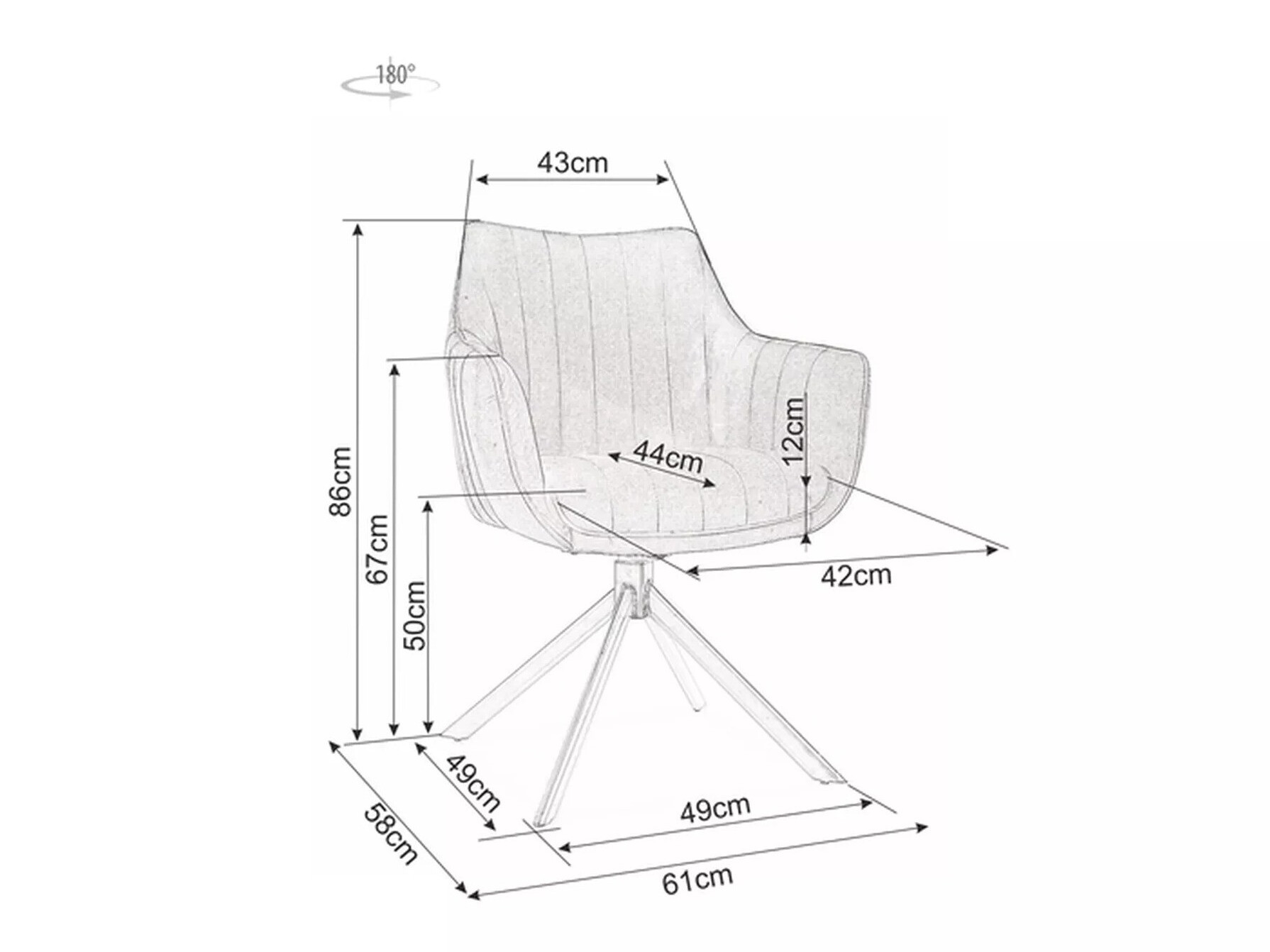 Silla Detroit 134 (Negro)