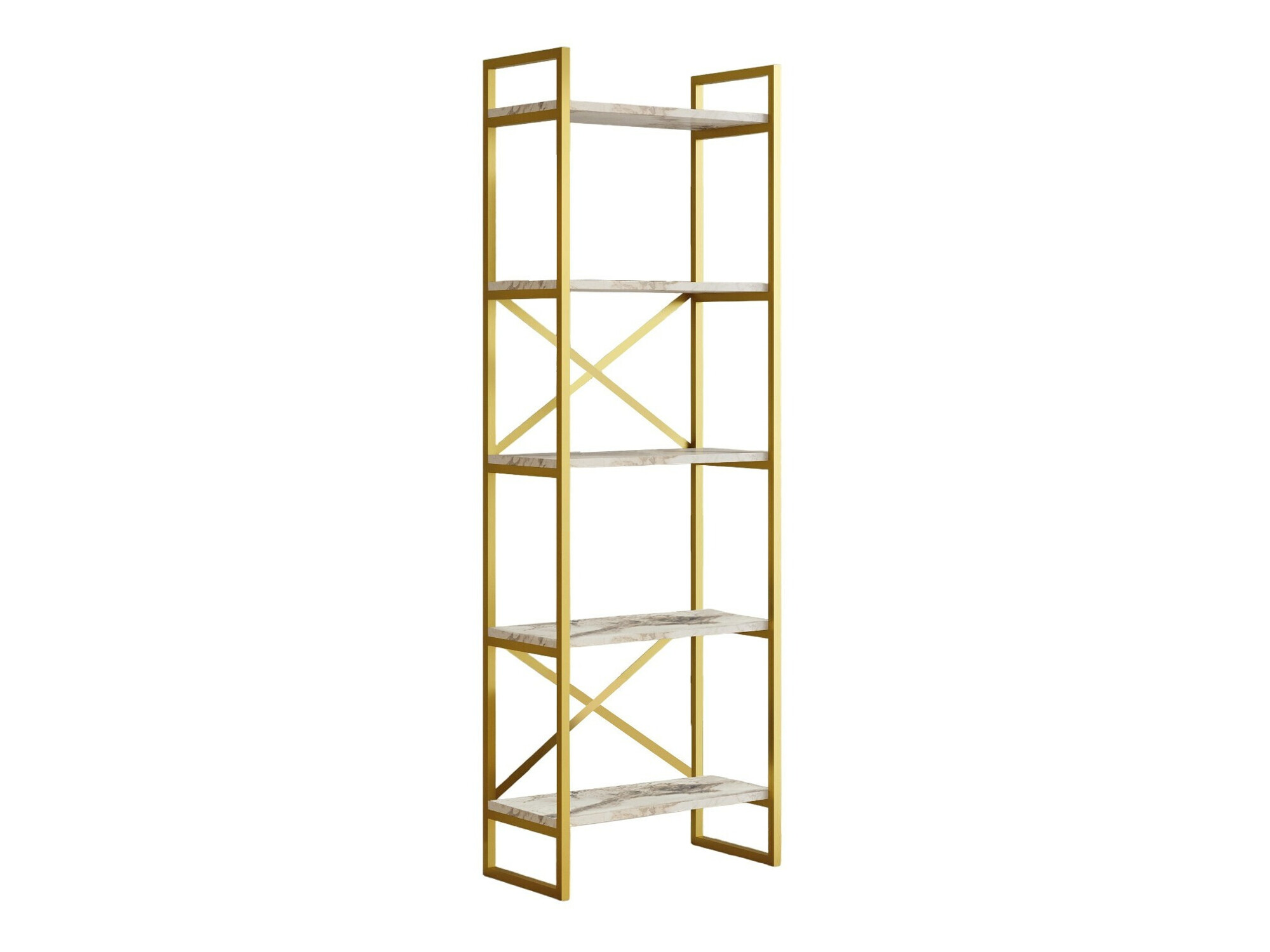 Estantería Kailua 2088 (Mármol blanco + Dorado)