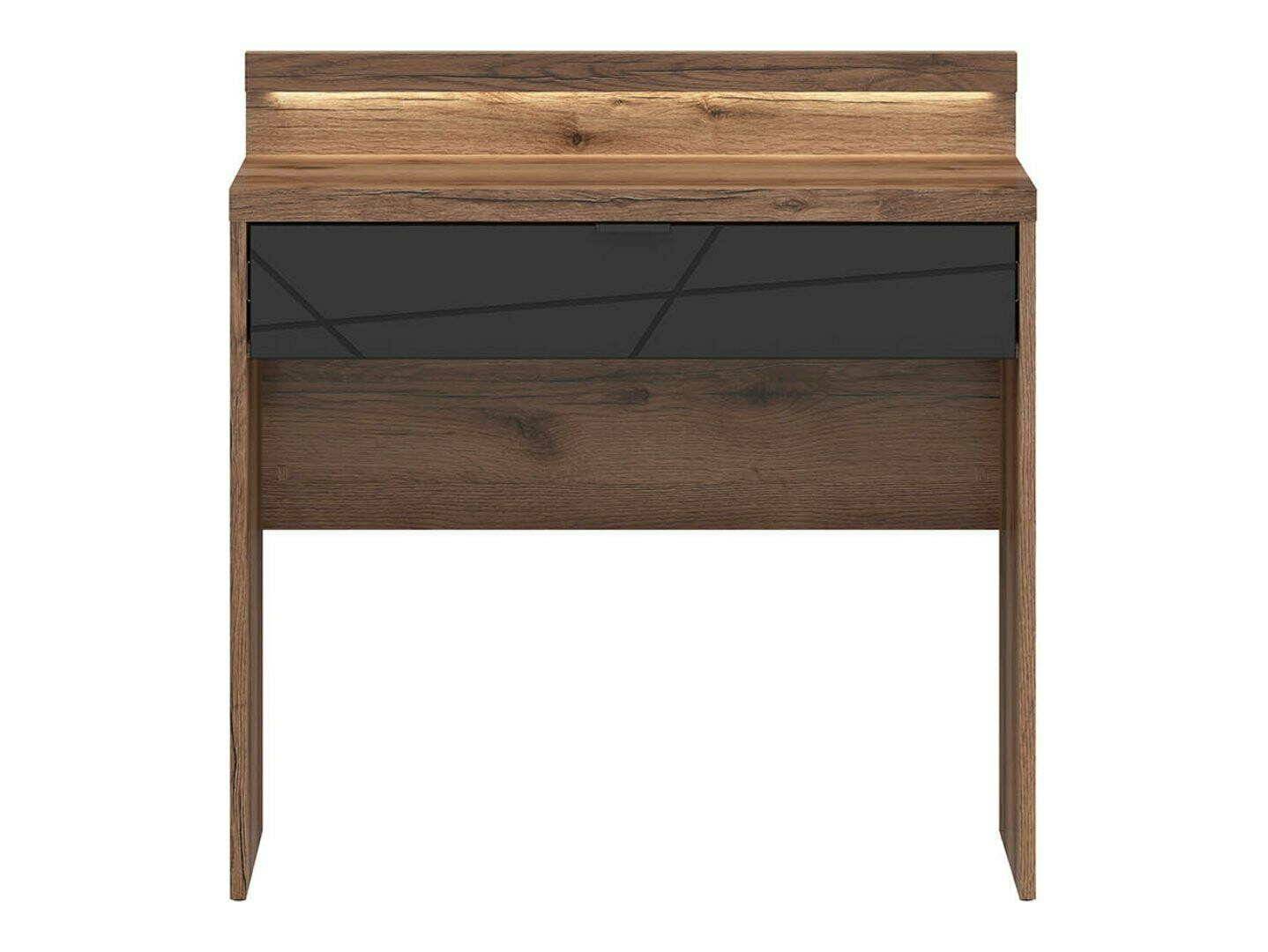 Mesa de oficina Fivale 120 (Roble delano oscuro + Negro mate)