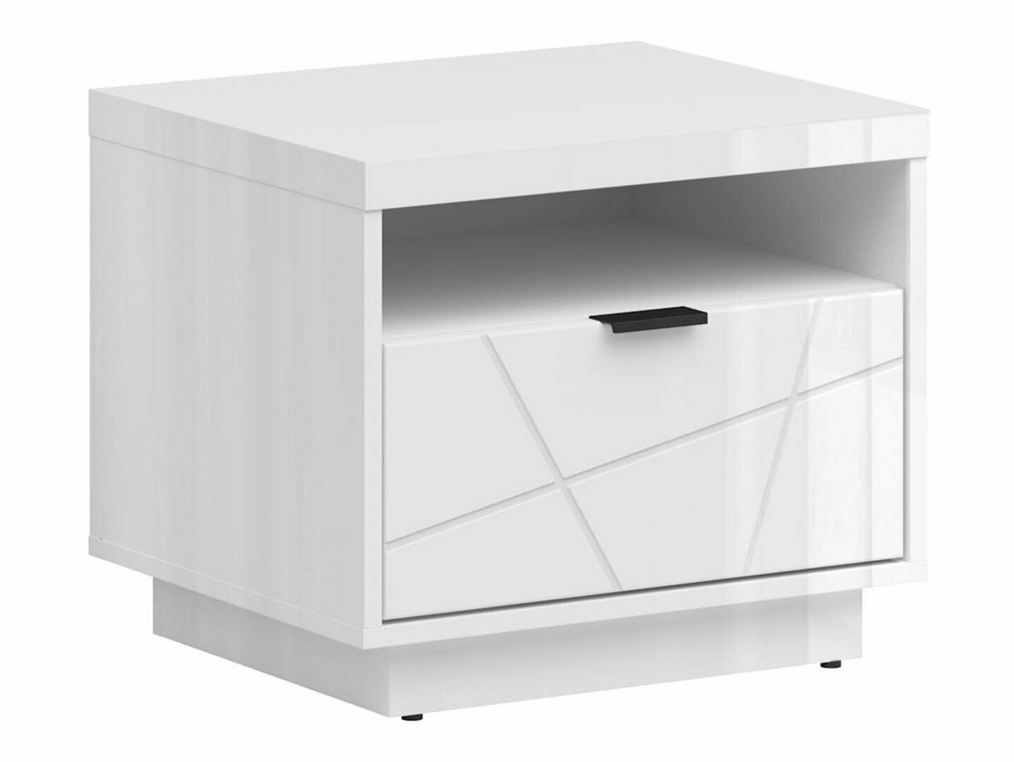 Mesilla de noche Fivale 115 (Blanco brillante + Blanco)