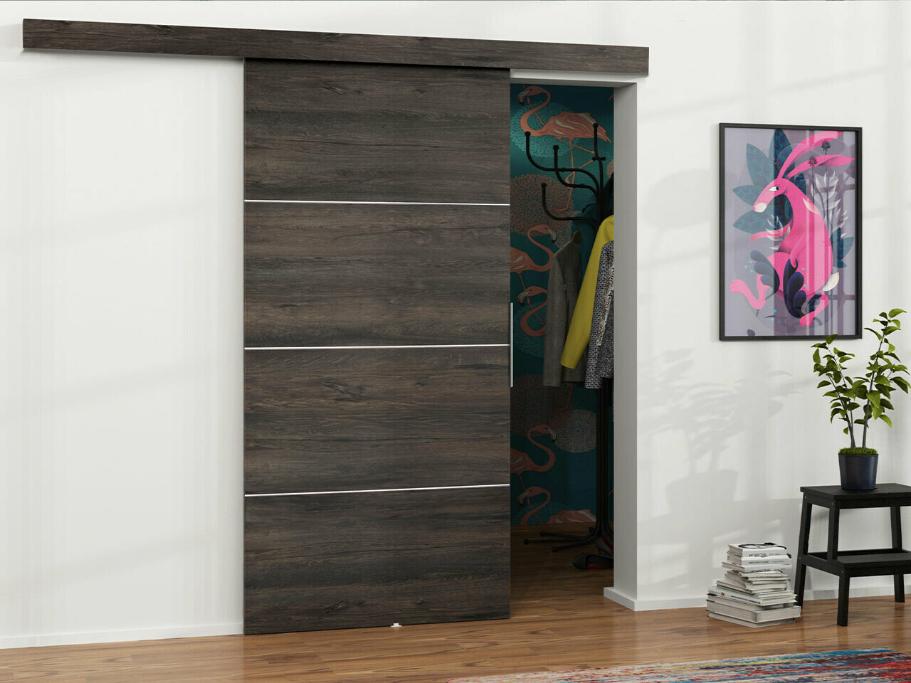 Puerta corredera Dover 144 (Fresno oscuro)