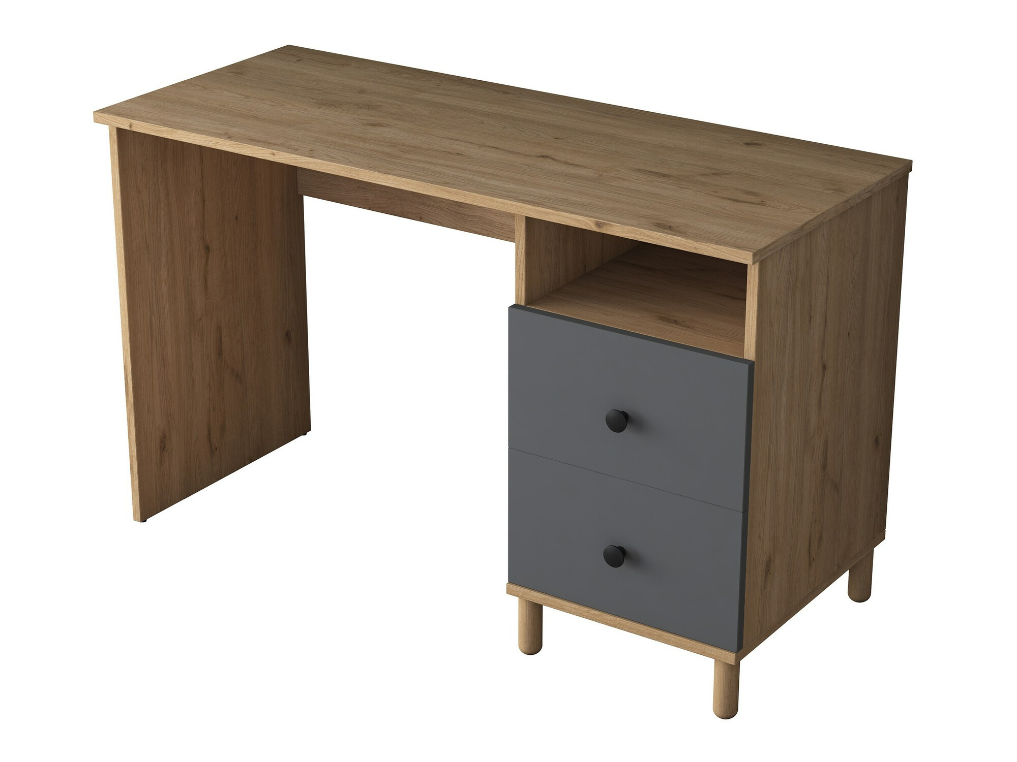 Mesa de oficina Catdelu 102 (Nogal + Antracita)