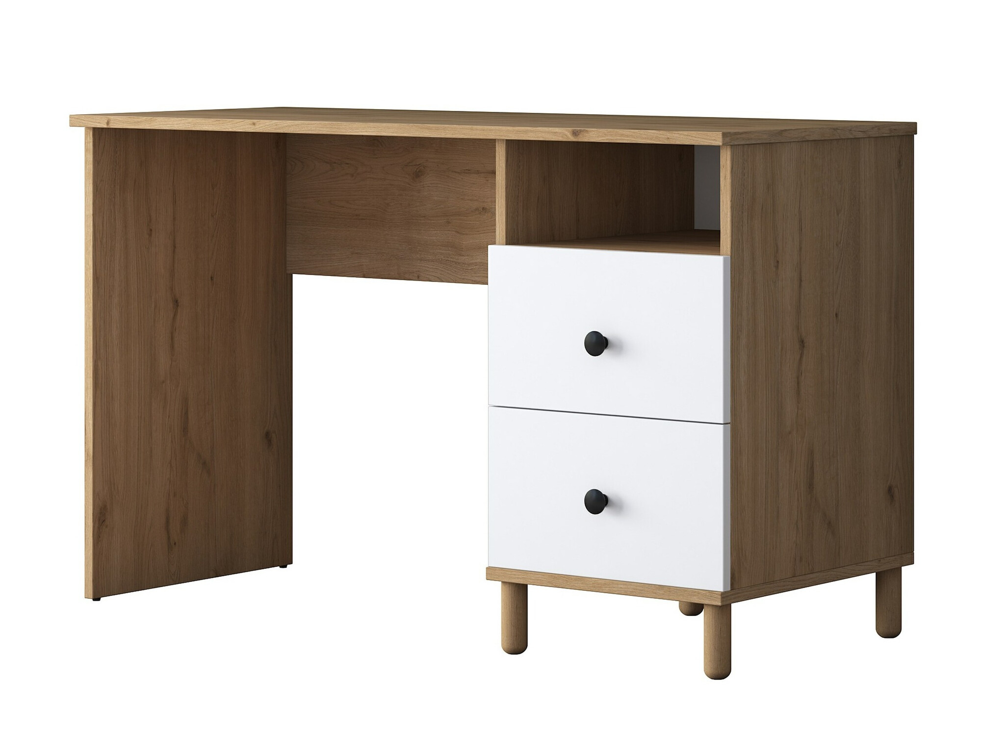 Mesa de oficina Catdelu 102 (Nogal + Blanco)