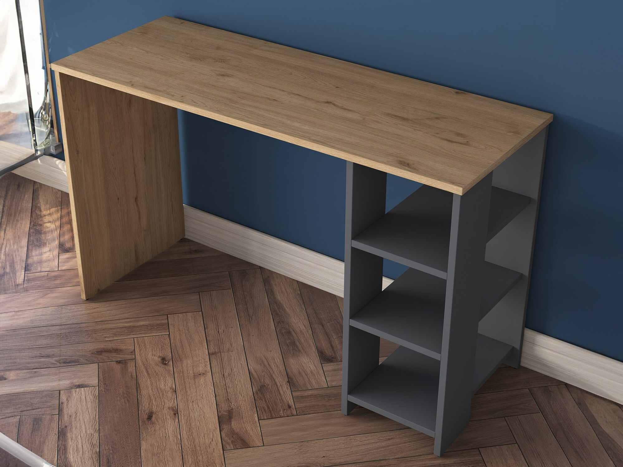 Mesa de oficina Catdelu 109 (Antracita + Nogal)