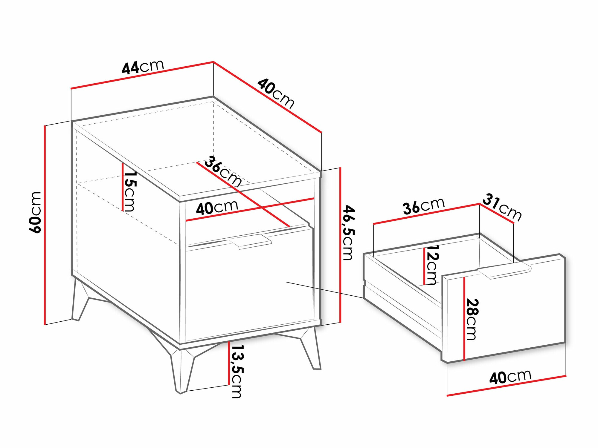 Mesilla de noche Comfivo Citrus
