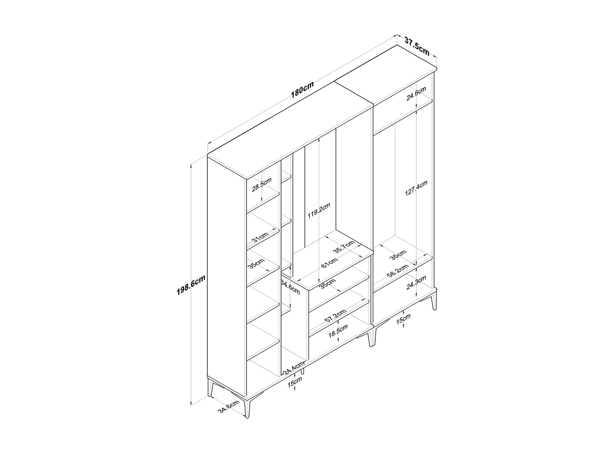 Conjunto para recibidor Catevara 107