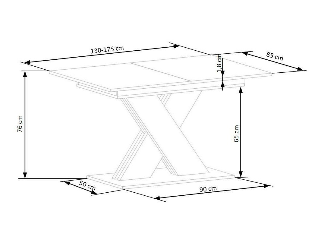 Mesa Houston 1724 (Negro + Roble wotan)