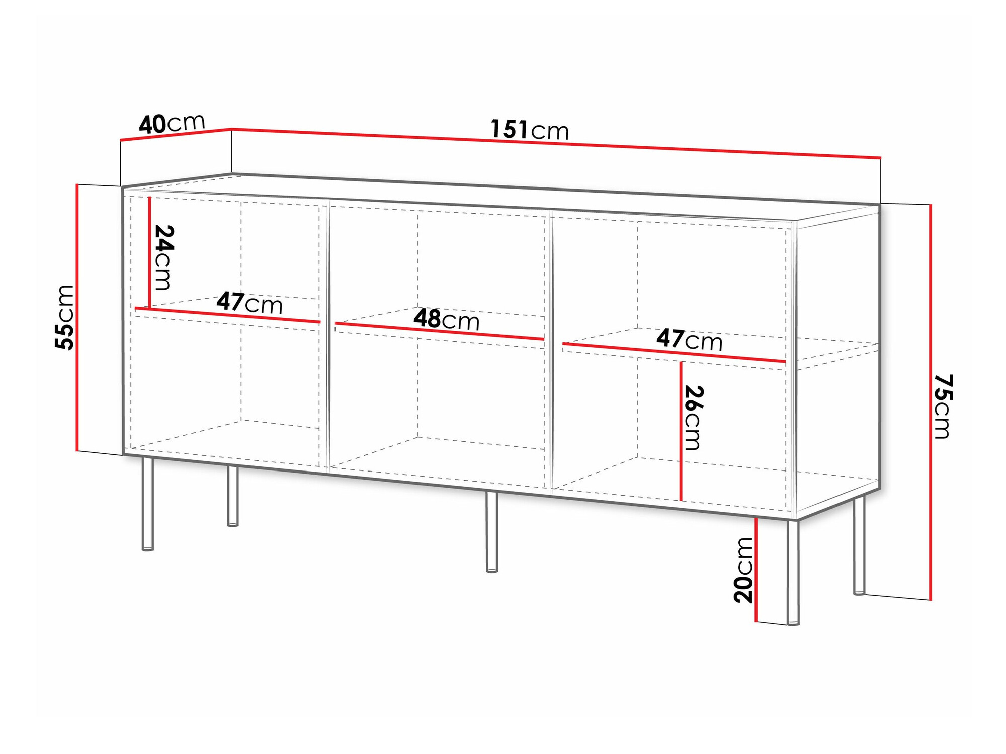 Aparador Monciru 100 (Blanco)