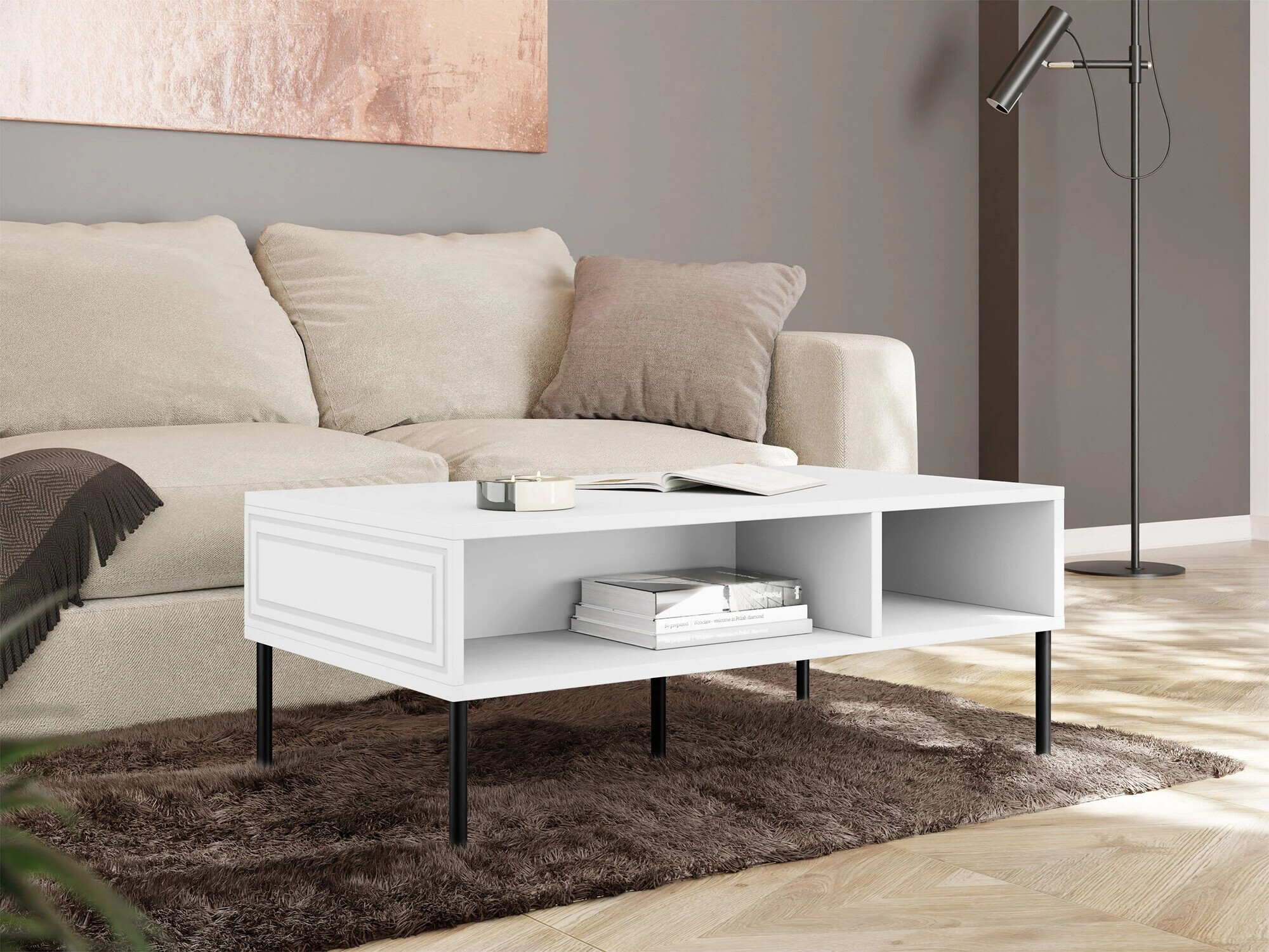 Mesa de centro Celra (Blanco)