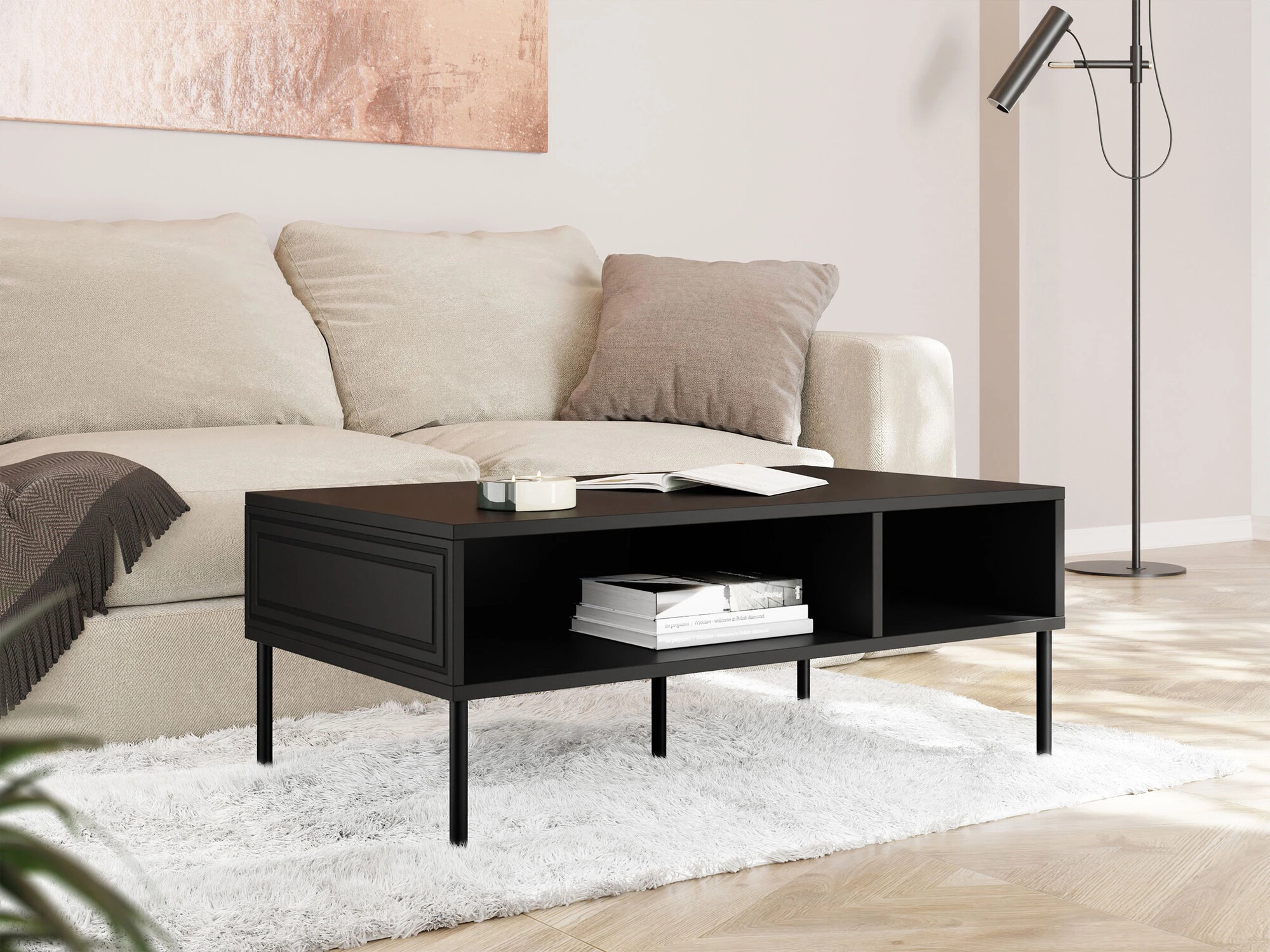 Mesa de centro Celra (Negro)